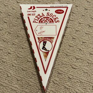New Pizza Novelty Crew Socks Size 6-12/13 - Men's/Women's -
